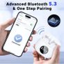 Wireless Earbuds,Bluetooth 5.3 Headphones in Ear with 4 ENC Noise Cancelling Mic-J90White Image 4
