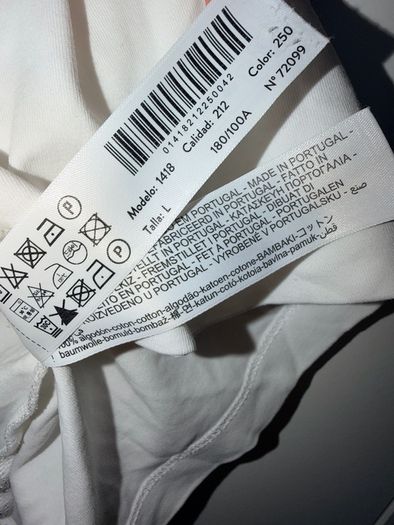 Massimo Dutti Mens White T-Shirt - Size Large