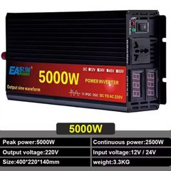 5000W Pure Sine Wave Car Inverter DC 12V /24V AC 220V 50Hz Power Inverter Converter With LED Display