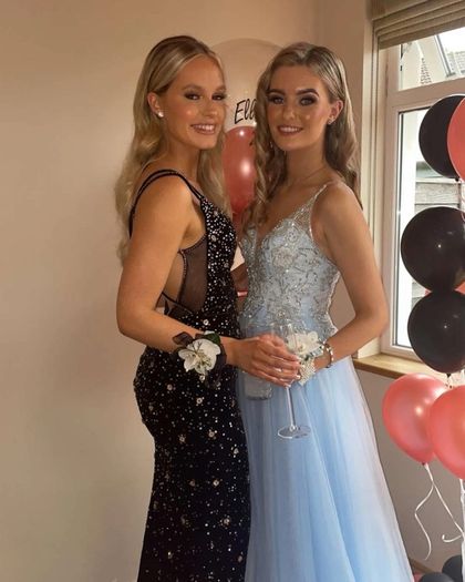 Blue debs dress