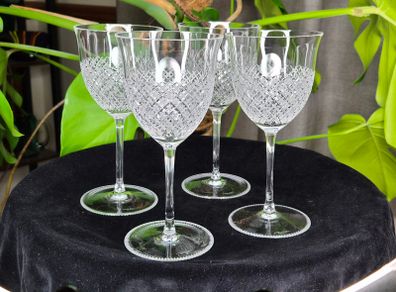 Marc Jacobs for Waterford Crystal Wine Glasses Set of 4 Cut Crystal Goblets 20cm