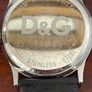 D&G Dolce and Gabanna ladies watch black leather strap Image 4