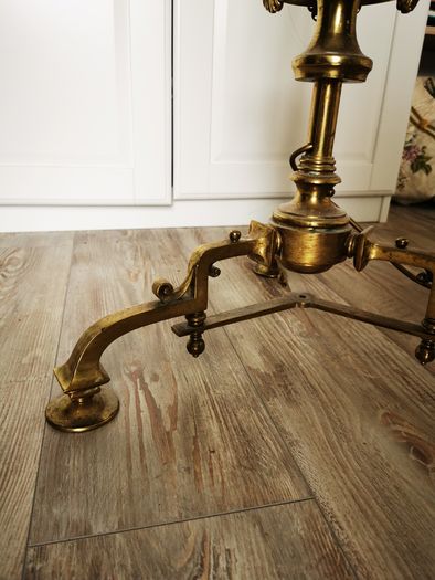 Antique brass floor lamp