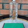 Blown Glass "Arabian Dhow" Sailing Ship Housed in Clear Glass Bottle. Image 5
