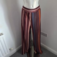 New. Gorgeous Royal Bell Wide Leg Velour-feel striped trousers. Fit 8-12.