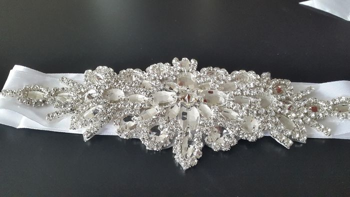 Bride's Crystal and Pearl Sash