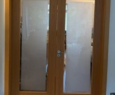 Interior double doors with frame