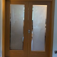 Interior double doors with frame