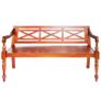 Batavia Bench 136 cm Solid Mahogany Wood Dark Brown Image 2