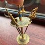 Toledo Swords Cocktail Stick Set of 4 Mini Skewers Brass Vintage  10cm Tall Image 2