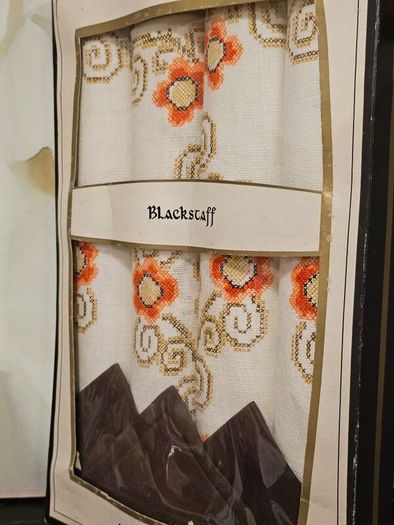 Vintage Retro Blackstaff  100% Pure Linen Placemats & Napkins Set