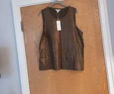 M&S Army Green Sleevless Top  S.16.     B.N.W.T