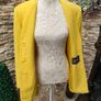 Yellow Cashmere Wool Blend Blazer by Mondi vintage 80s 90s Image 3