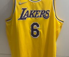 Nike Authentic Dri-FIT ADV 75th Anniversary LeBron James Lakers Jersey