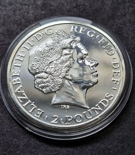 1 Oz Silver 2 Pounds Lunar Year Of The  Horse 2014 Coin