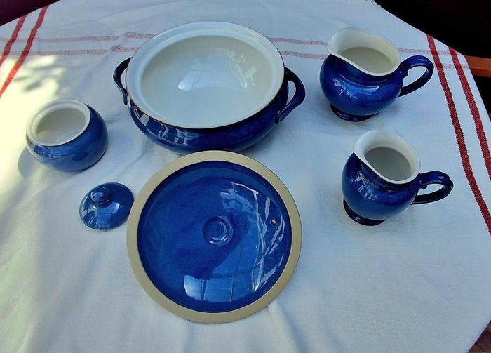 60 Piece Denby Boston Blue Dinner Set