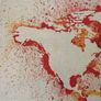 World map art print on canvas (90cm x 60cm) Image 2