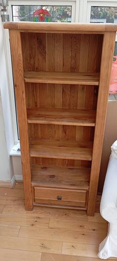 Solid Wood Bookcase with Storage Drawer Dublin 6