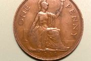 UK Penny, George V1 from 1938