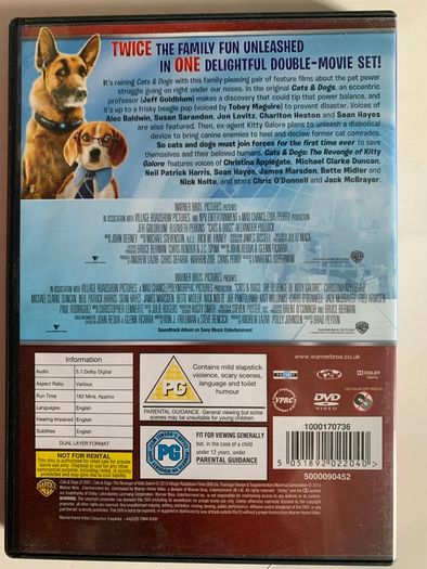 Cats & Dogs 2 Movie Boxset [2xMovie DVD]