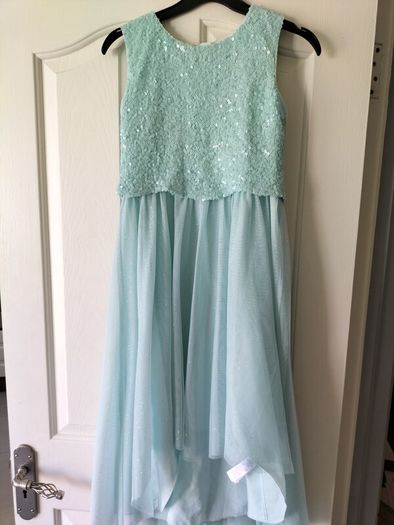 Beautiful Monsoon mint green sequin dress age 11