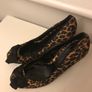 Ladies animal print with bow shoes size 5 Image 3