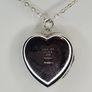 Sterling Silver Heart Locket Necklace Engraved Floral Design Image 3