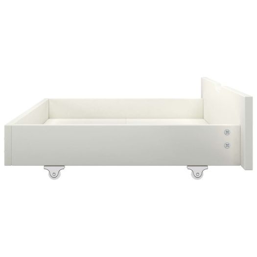 Canopy Bed Frame with 2 Drawers White Solid Pine Wood 180x200cm