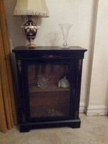 Ebonised victorian pier cabinet