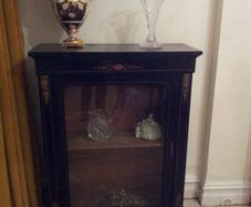 Ebonised victorian pier cabinet
