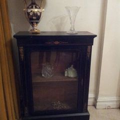 Ebonised victorian pier cabinet
