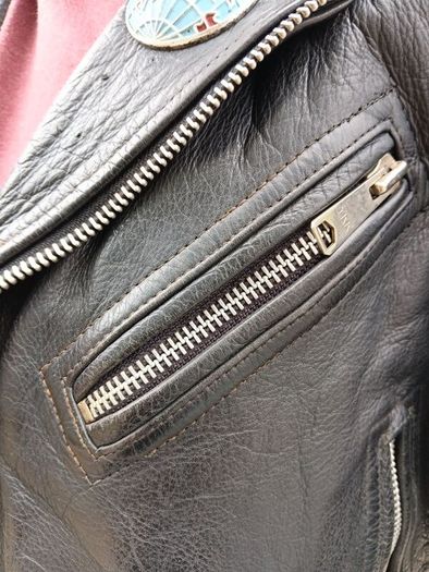 Vintage leather bike jacket