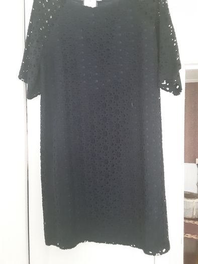 ladies dark navy lace lined dress