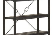 3-Tier Bookcase Black 90x30x80 cm Solid Mango Wood