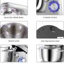Stand Mixer, 6.5 QT Kitchen Mixer, Electric Food Mixers with Bowl Dough Hook, Wire Whip & Beater, 1 Layer Silver Painting 6.2L MULTIPLE COLOURS AVAILABLE (FREE POSTAGE) Image 7