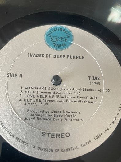 Deep Purple - Shades Of Deep Purple (USA First Press)