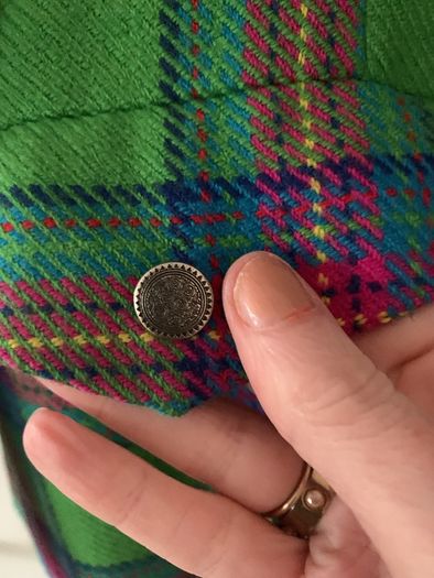 vintage check blazer