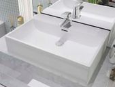 Basin with Faucet Hole Ceramic White 60.5x42.5x14.5 cm