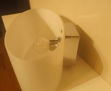 2 Wall lights with glass shades