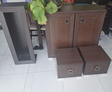 NEED GONE TODAY Bedroom furniture sideboard , 2x lockers  , wall shelf,