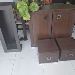 NEED GONE TODAY Bedroom furniture sideboard , 2x lockers  , wall shelf,