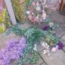Large selection of artificial flowers plus very large door wreath Image 4