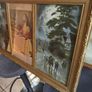 Vintage antique holly Trio print's in gold frame Image 3