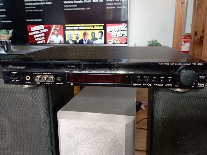 Pioneer amp, Yamaha sub woofer, Pioneer speakers
