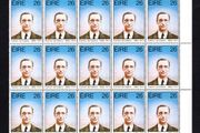 1982 Ireland Centenary of the Birth of Eamon DeValera Commemorative Stamps Block of 25 Mint Never Hinged (MNH)