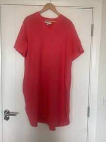 Linen CD The Edit Coral Red Dress size L