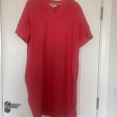 Linen CD The Edit Coral Red Dress size L