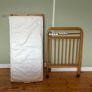 Large Wooden Baby Cot with Mattress | Honey Brown Finish Image 3