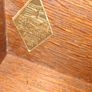 3 Vintage side tables; Beech wood 185 e. Wood Bros Carved Oak Table 215 euro , nest table 60 euro. Image 8