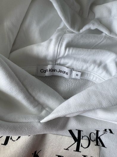 Boys Calvin Klein White Hoodie Size 10